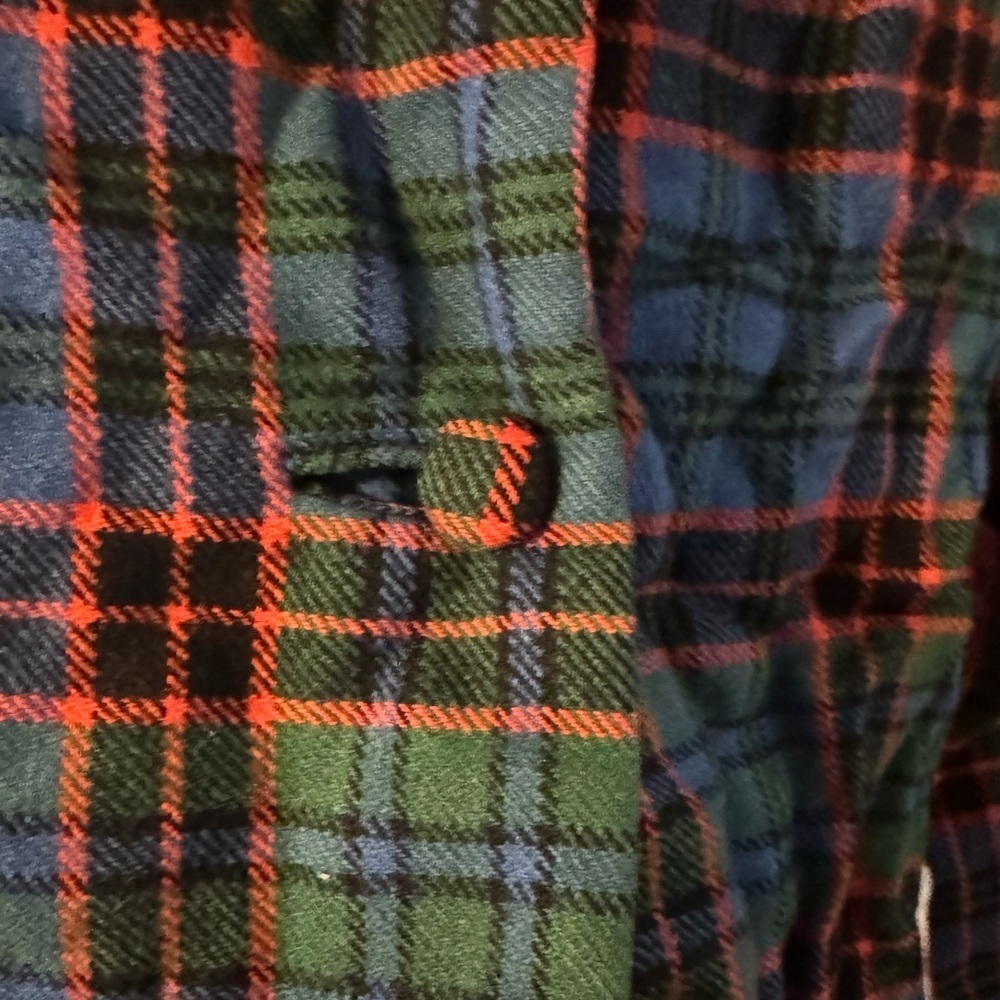 Vintage Wool Tartan Plaid Cape Button Closure Purple Lining Swing Shape S-XL - Picture 3 of 8